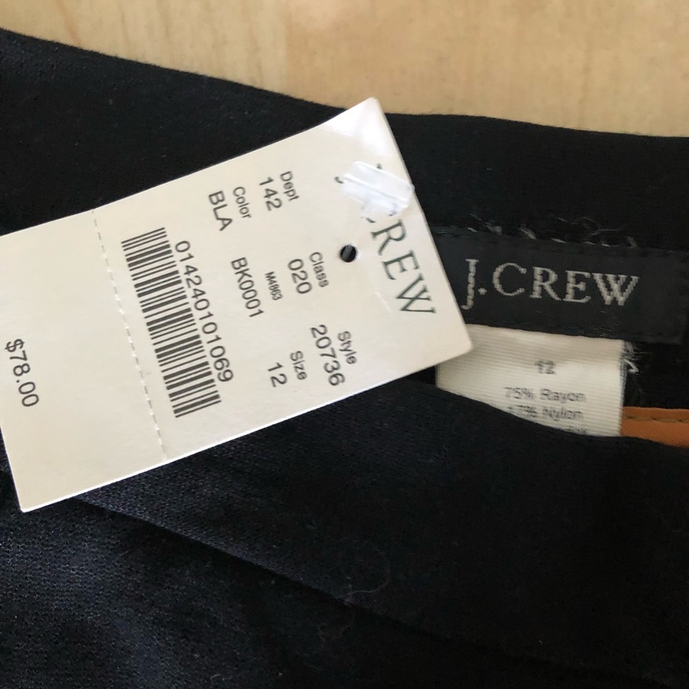 JCrew Black Drew Skirt size 12